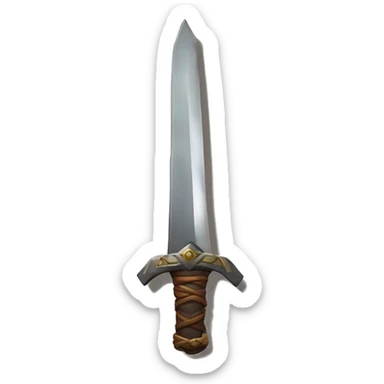 zulfiqar sword with double blade at the end and cuvy all long sticker