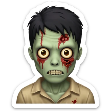 🧟‍♂️ with black scene hair and a little more human looking sticker