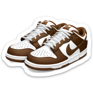 one pair of brown nike dunk low  sticker