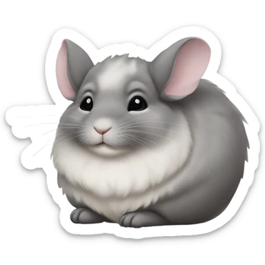 Chinchilla sleeping  sticker