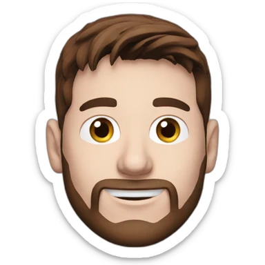 Lionel Messi with a funded next logo sticker