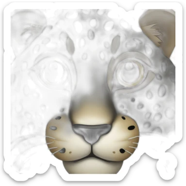 black leopard face sticker