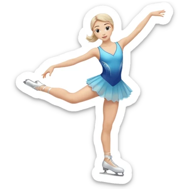 Figure skater sticker