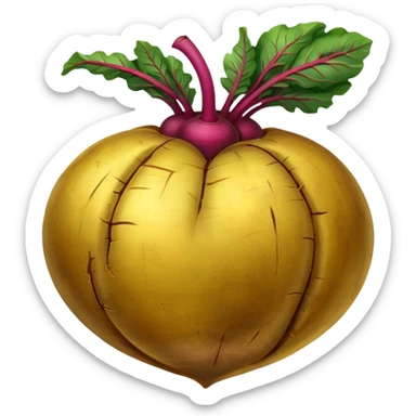 Gold beetroot emoji  sticker