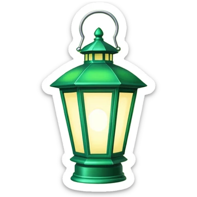 Shop Sign Light + green tint, Street Lantern. sticker