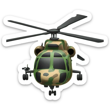 A Helicopter of camouflage sticker