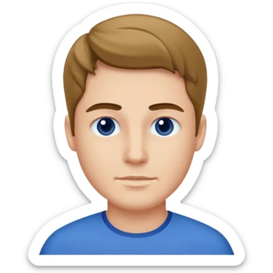 blue dress man sticker