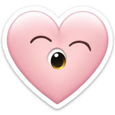 Light pink heart sticker