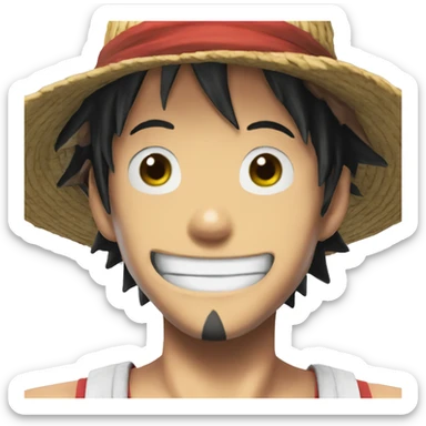 Thé hat of luffy sticker