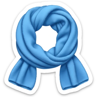 fuzzy scarf, soft and cozy, simple emoji style sticker