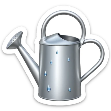 watering can with water droplets sticker