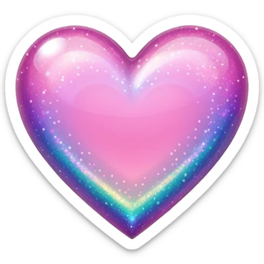 The most sparkly girly pink heart ever  sticker