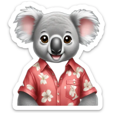 Koala escuchando metal y con una camisa de red mood architect sticker