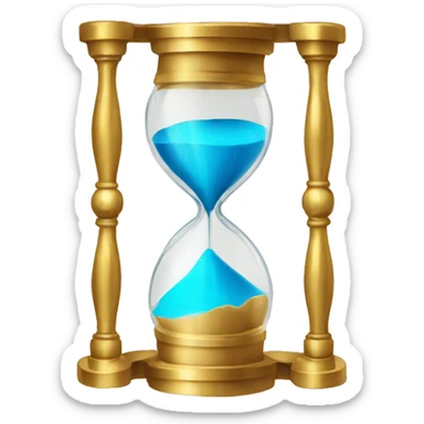 Gilded hourglass reflection of bars cage sticker