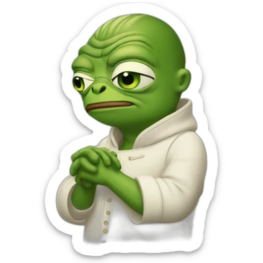 Pepe pray sticker