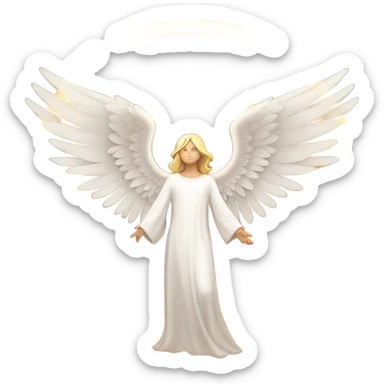 white angel, surrounded by circle of fire
 sticker