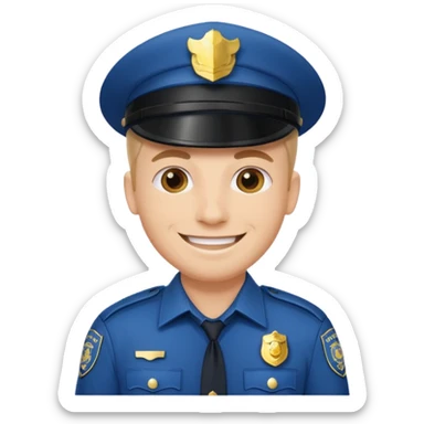 policeman smile sticker