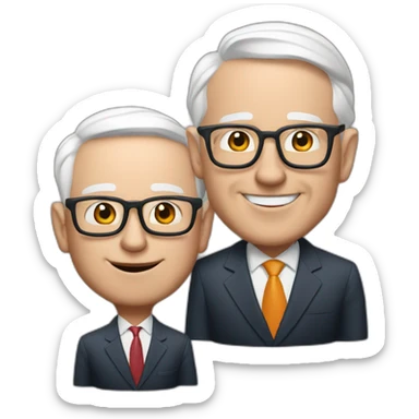 jeff bezos with warren buffett sticker