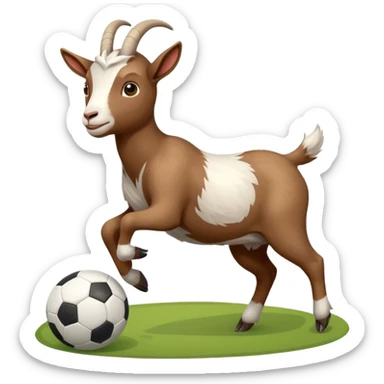 Goat playing football sticker