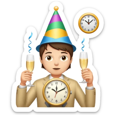 party, alarm clock, sunset MORE SUNSET. SLEEPY  sticker