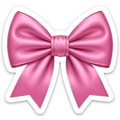 Pink bow sticker