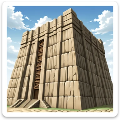 The massive defensive wall from Attack on Titan with 50-meter height sticker