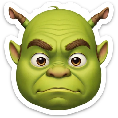 iconic Shrek face sticker