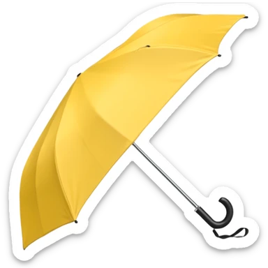 Folded Rain Umbrella yellow sticker