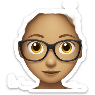 Tan girl with glasses and locs hugging a white girl with brown wavy hair sticker