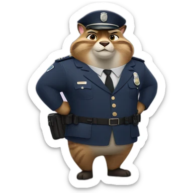 officer Benjamin Clawhauser from Zootopia sticker