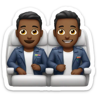 a gay couple on a plane sticker