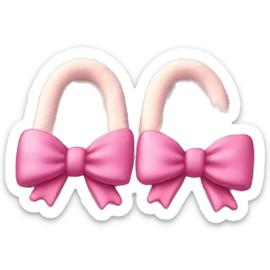 cozy house slippers with 4 pink bows on each slipper sticker