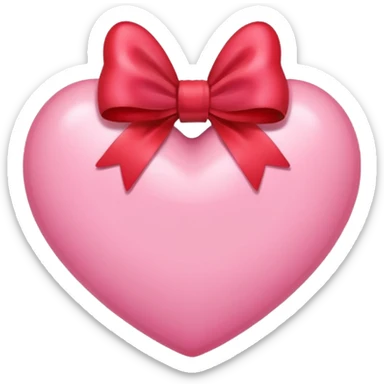 A pink heart with bow sticker