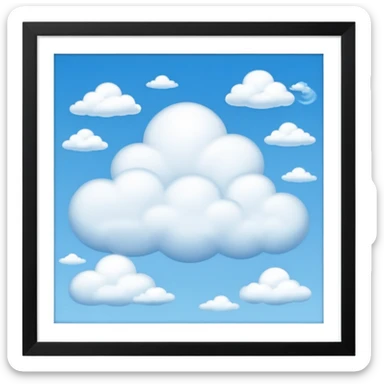 background with a happy blue sky with a few white clouds sticker