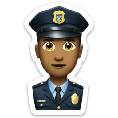 police officer with FBI cap sticker