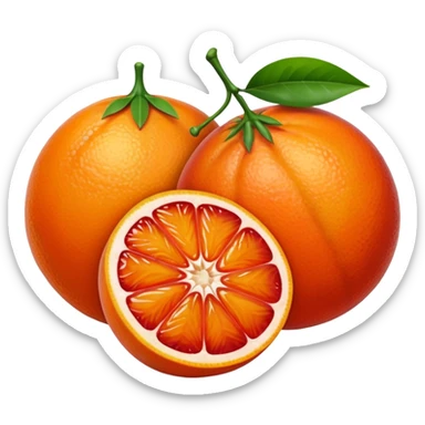 Tangerine & Blood Orange Fruit sticker