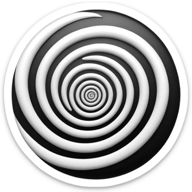 Make a hypnosis black and white spiral sticker