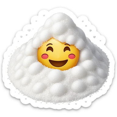Happy emoji with pile of salt sticker