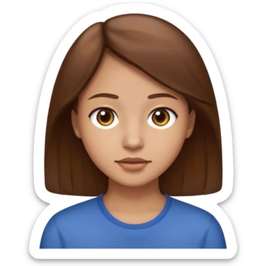 I am kinda ok looking with brown hair sticker