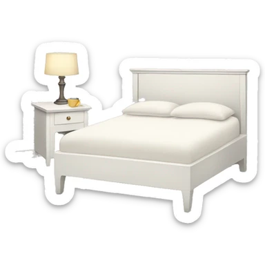 white bed side table sticker