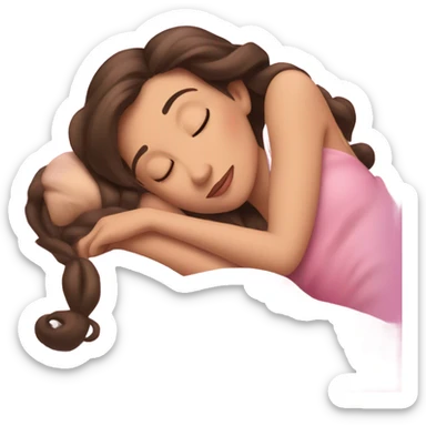 Sleeping brunette beauty Disney sticker