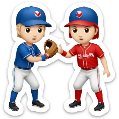 quiero dos equipos enemigos de baseball  sticker
