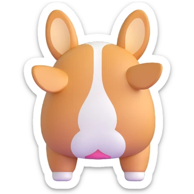 corgi butt sticker