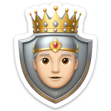 Create a Shield / Crown that represents confidence a brave and proud facial expression not a boy or girl sticker