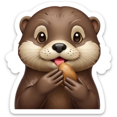 Otter blowing kisses sticker