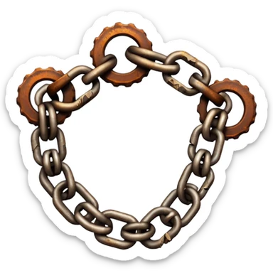 Broken chains sticker