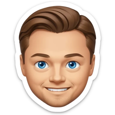 Leonardo DiCaprio with blue eyes sticker
