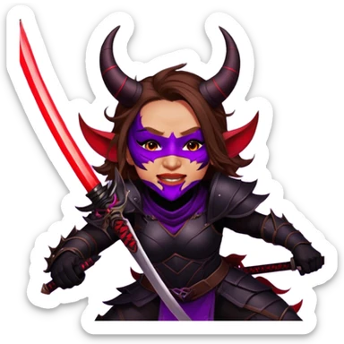 Demon-Horned Warrior sticker