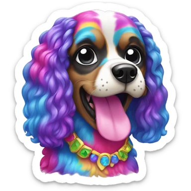 Lisa frank dog sticker