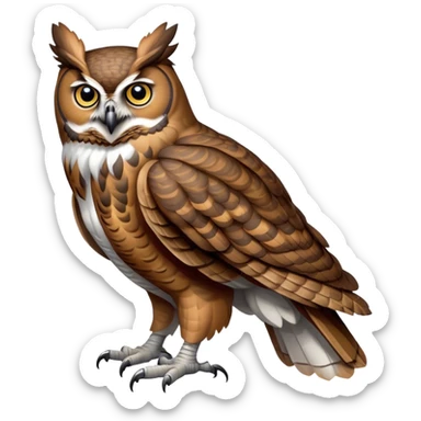 Full Body Great Horned Owl sticker